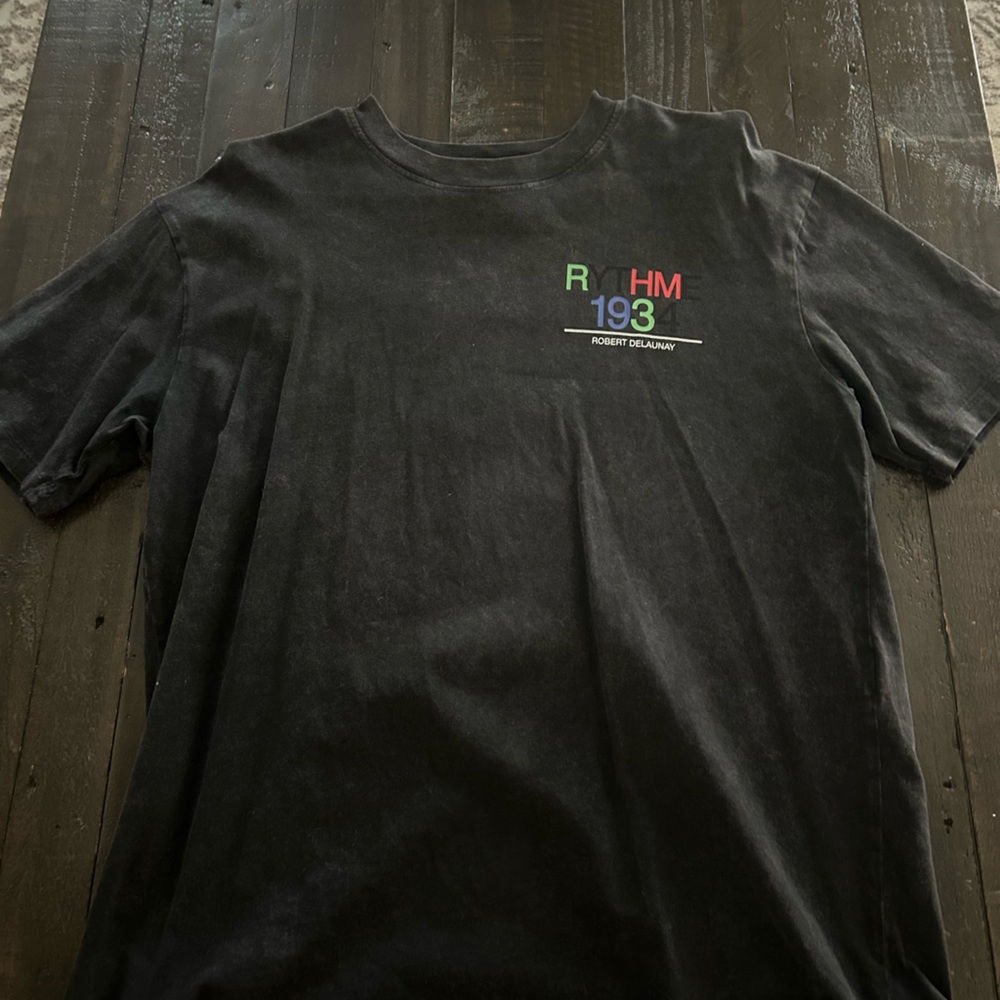 Zara Black Tee with Graphic Detail